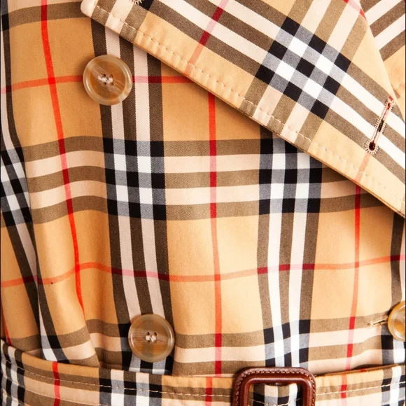 BURBERRY Vintage Check Trench Coat – Women’s Size 10 – BRAND NEW - Picture 3 of 10